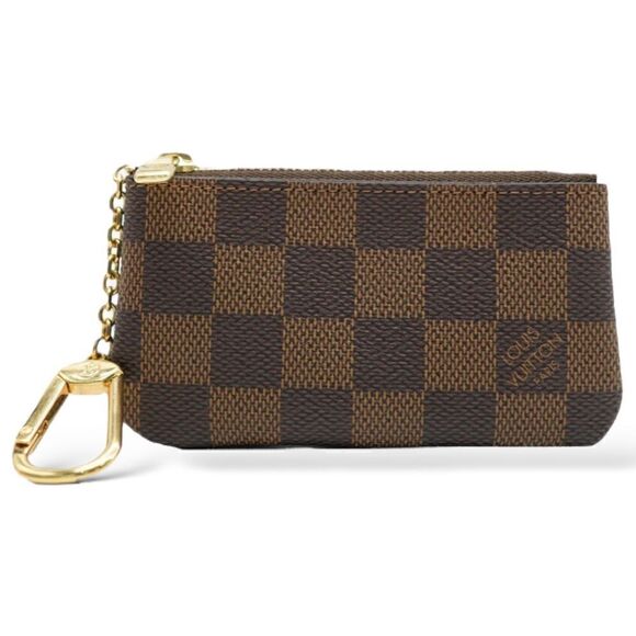 LOUIS VUITTON Damier Ebene Key Pouch - Picture 1 of 12